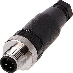 Conector Para Sensor M12 4 Pinos Macho Reto Pg7 Novo Com Nf