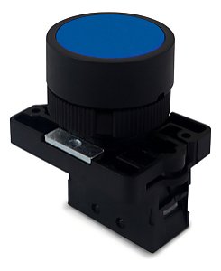 Botão De Impulso Bloco Removível Xb2-ea61 Azul - Com 1na