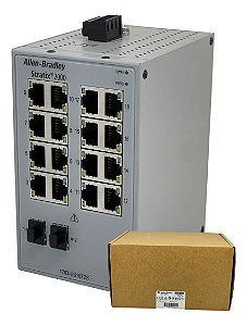 Allen Bradley 1783-us16t2s Stratix 2000 16pt Rj45 + 2p Fibra