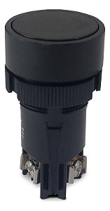 Botão De Impulso Monobloco 1 Contato Reversível Preto