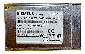 Siemens 6es7 952-1ak00-0aa0 Mmc S7-400 1mbyte/ 16bit Simatic