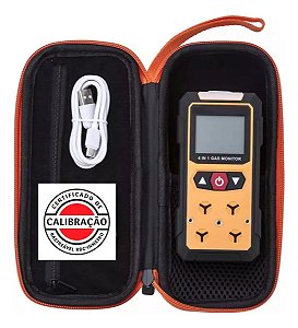 Medidor De 4 Gases + Certificado Calibração Rastreável Rbc