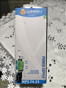 Fonte Chaveada Wesen Bivolt, 24vdc, 25a Trilho Din 600w