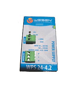 Fonte De Alimentação Chaveada 24v Mod. Wps24-4.2 Marca Wesen