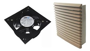 Kit Micro Ventilador + 1 Veneziana 172x172x51mm
