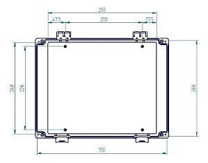 Quadro Caixa De Comando 35x26x17cm Painel Elétrico