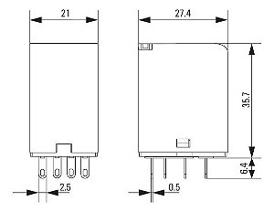 Rele 24vdc 4rev Co Led E Tester Drm570024lt Weidmuller