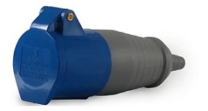 Tomada Acoplamento Ind 16a 2p+t 220/240vca - Ip44 6h Acs3056 Cor Cinza