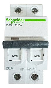 Disjuntor Bipolar 20a Curva Z Easy9 Schneider