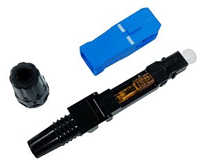 10 Pçs Conector Fast Rápido Ftth Sc Upc Azul Reutilizável