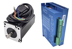 Kit Motor De Passo 120kgf.cm Com Encoder (easy Servo)+drive