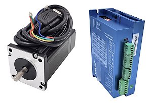Kit Motor De Passo 80kgf.cm Com Encoder (easy Servo) + Drive