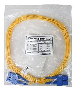 Cordão Óptico Sc/upc-sc/upc Dx Single Mode 2.0mm 3m