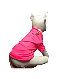 Camisa Pet Proteção UV Rosa Pink Para Cadelas
