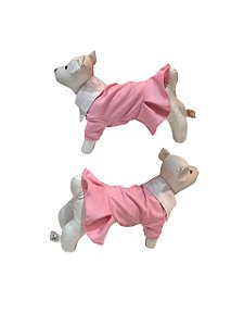Vestido Pet Gola Polo Rosa Bebê Para Cadelas