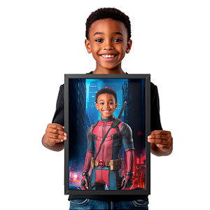 Quadro Deadpool "Pronto Pra Ação"