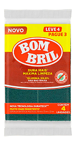 Esponja Multiuso Amarela Bombril com 4 unidades | Essenza