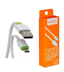 Cabo De Dados E Carregamento Kaidi Silicone Usb v8 original