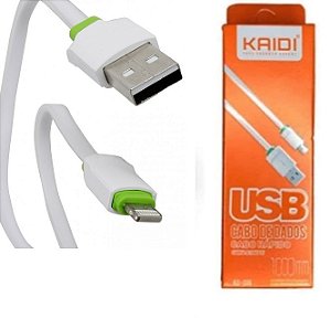 Cabo carga e dados Ligthing Iphone IOS 1 Metro KD-306 Kaidi original