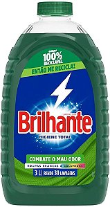 Brilhante Lava Roupas Líquido Higiene Total 3L