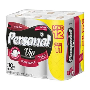 Papel Higiênico Personal Folha Dupla Pvc11 Pacote Com 12 Rolos