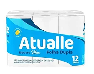 Papel Higiênico Atualle Max Folha Dupla 12 Unidades