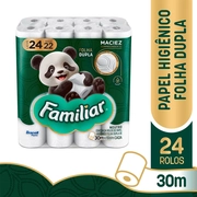 Papel Higiênico Folha Dupla Bracell Familiar 24 Rolos 30m