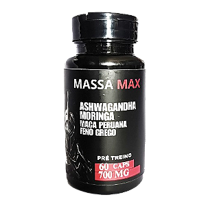 Massa Max- Ashwagandha Moringa Maca Peruana Feno Grego