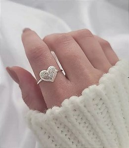 ANEL CORAÇÃO TELADO