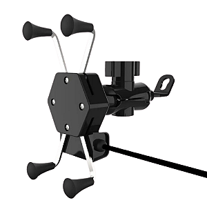 Suporte Celular c/Carregador USB Garra Aranha para Moto Fixação no Retrovisor INNOVI CRAFT
