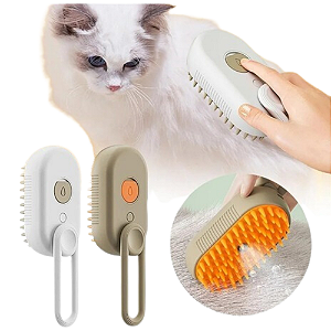 Escova Para PETS A Vapor 3 Em 1 Escova Vaporizador Pente de Remoção de Pelos Cães E Gatos INNOVI CRAFT