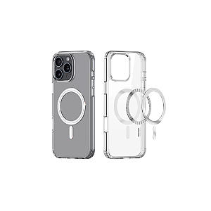 Capinha com suporte magnético para celular compatível com Iphone recarga sem fio