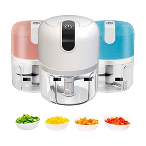 Mini Processador Triturador Mixer de Alimento Automático 3 Laminas - INNOVI CRAFT
