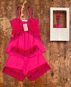 Babydoll Pink com renda pink