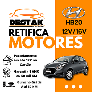 Retifica Motor HB20 1.0 1.6 12V 16V 4 E 3 Cilindros