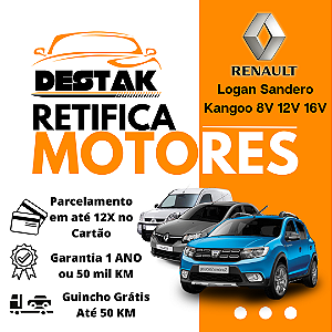 Retifica Motor Logan Sandero 1.0 1.6 12V 16V