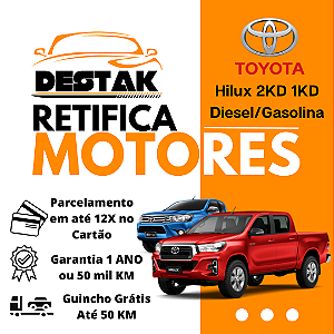 Retifica do Motor Hilux 2.5 2.7 3.0 Diesel/Gasolina