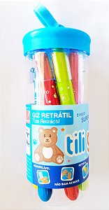 Pote giz de  cera retrátil aquarelável