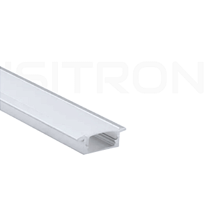 Perfil 20x10mm Embutir 2 Metros Alumínio P/ Fita Led