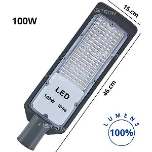 Luminária 100W Fator 100% Led SMD IP66 Base Redonda uso geral