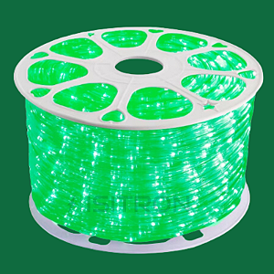 Mangueira Led Redonda 100 Metros Verde IP67 - Ø 11mm
