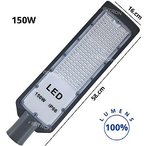 Luminária 150W Fator 100% Led SMD IP66 Base Redonda uso geral