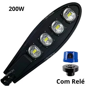 Luminária 200W Com Relé Fotocélula Pétala Led Cob uso geral