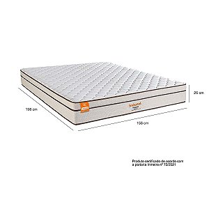COLCHÃO KING PEQUIM EURO-PILLOW INDUCOL 1,93X2,03