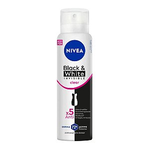 Desodorante Antitranspirante Aerosol Nivea Invisible Black&White Clear 150ml