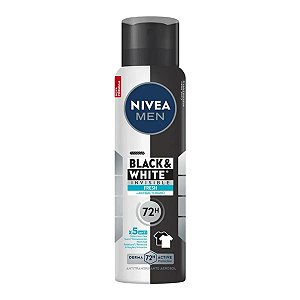 Desodorante Antitranspirante Aerossol Nivea Men Black & White Invisible Fresh 150ml