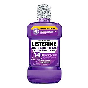 Antisséptico Bucal Listerine Cuidado Total 500ml - Enxaguante Bucal Listerine Cuidado Total 14 Benef
