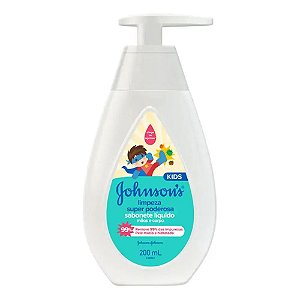 Sabonete Líquido Johnson s Kids Limpeza Super Poderosa 200ml