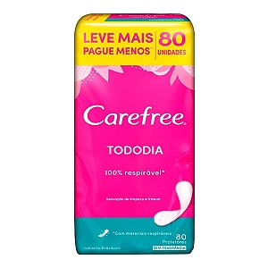 Protetor Diário Carefree Todo Dia Sem Fragrância 80 Unidades