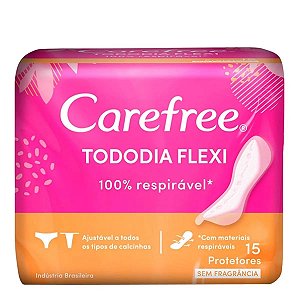 Protetor Diário Carefree Todo Dia Flexi sem Perfume 15 Unidades
